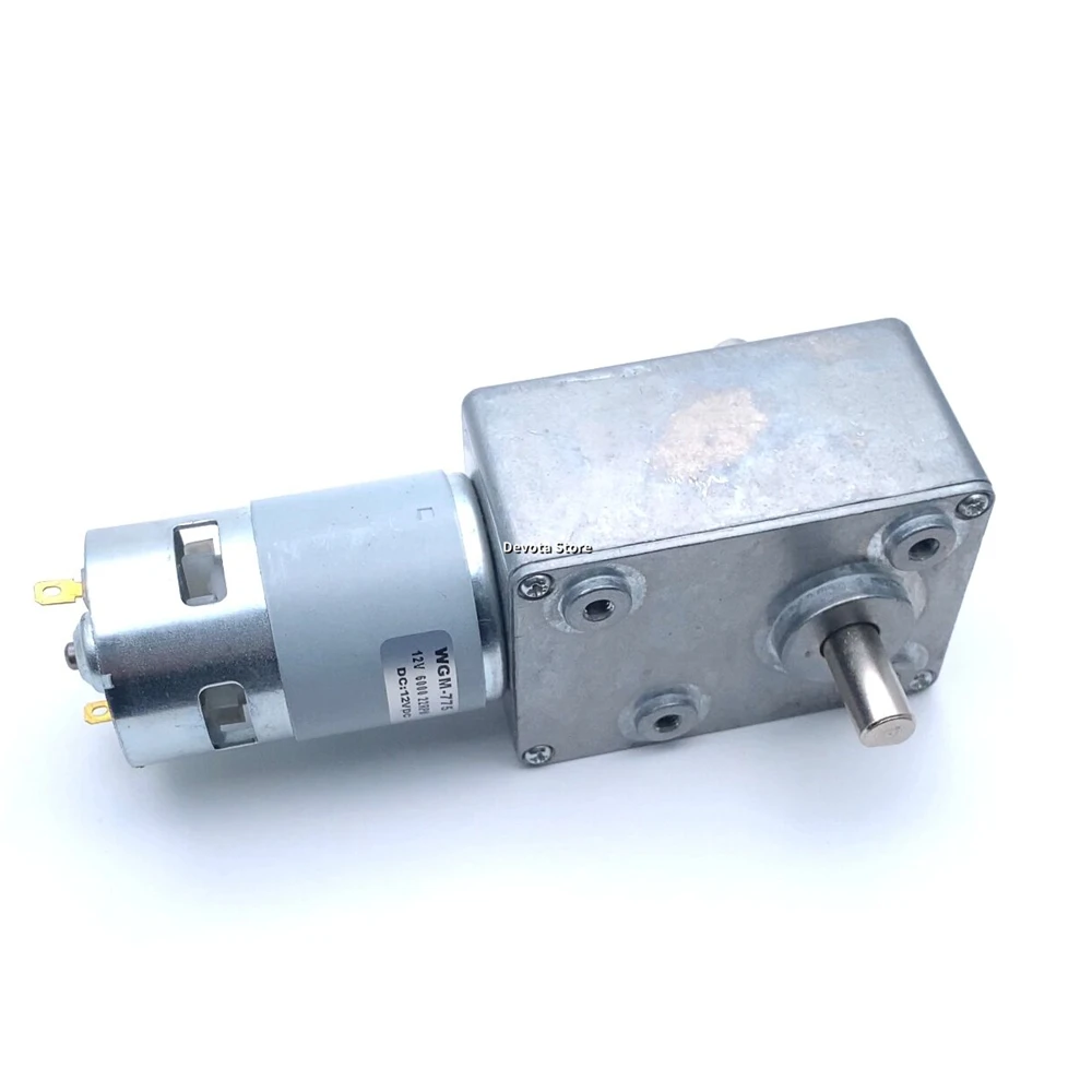 Dual-shaft Turbine Worm DC Gear Motor 12V 24V Torque Power Low Speed Motor Self-locking Quality Motor 775-4468 5882