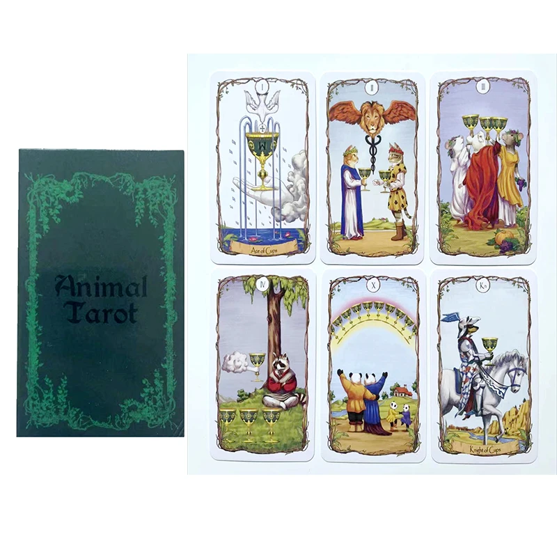 animal Tarot cards board game wait tarot cards with pdf guidebook animal shape