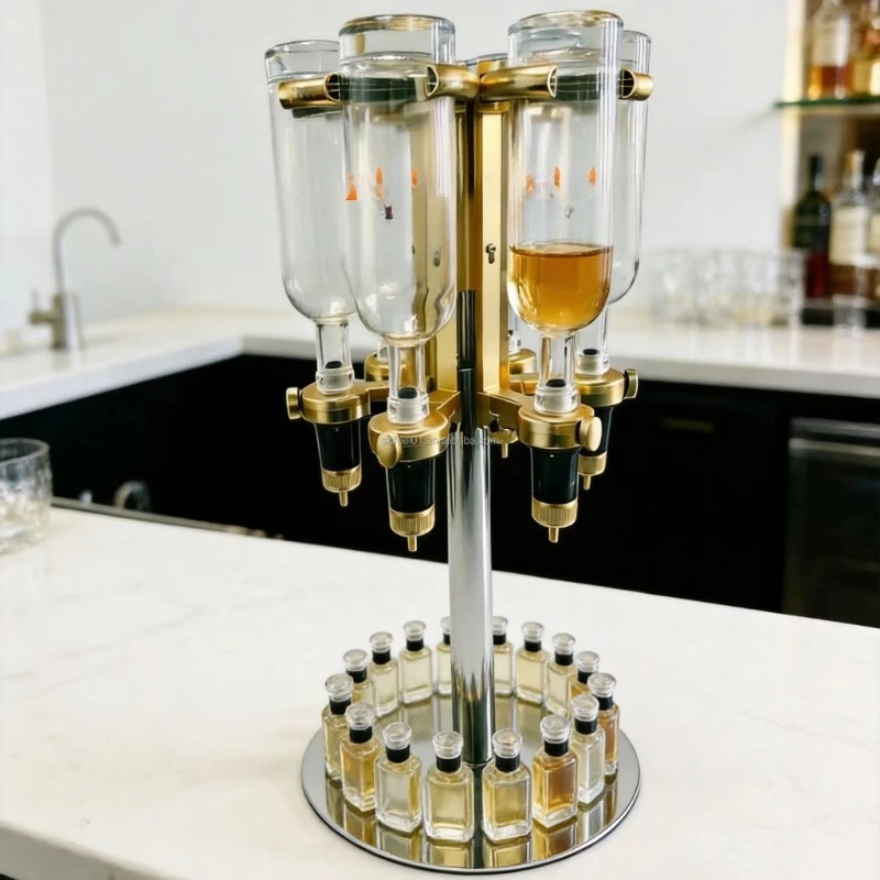 Perfume bottle dispenser bracket set, sesame oil rotating display stand