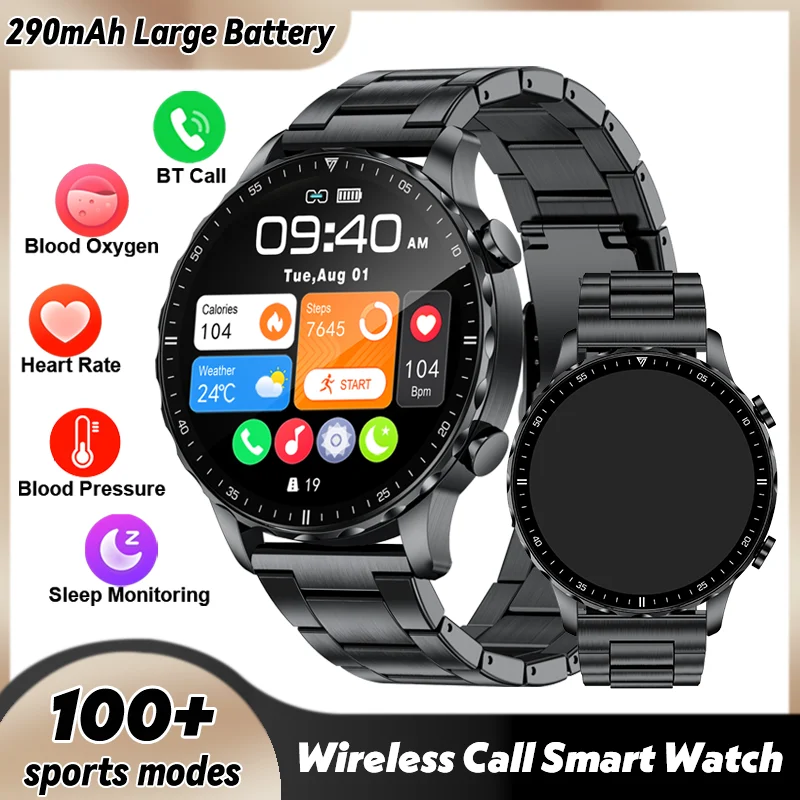 LIGE Smart Watch 1.53 Inch Full Touch Screen HD Bluetooth Make Receive Phone Calls Sport Fitness Tracker Waterproof Smartwatch