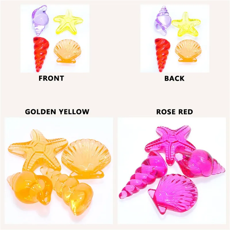 Acrylic Crystal Animal and Conch Shape Kids Toys Amusement Park Colorful Stone Game Pieces for Board Games crystal decoration