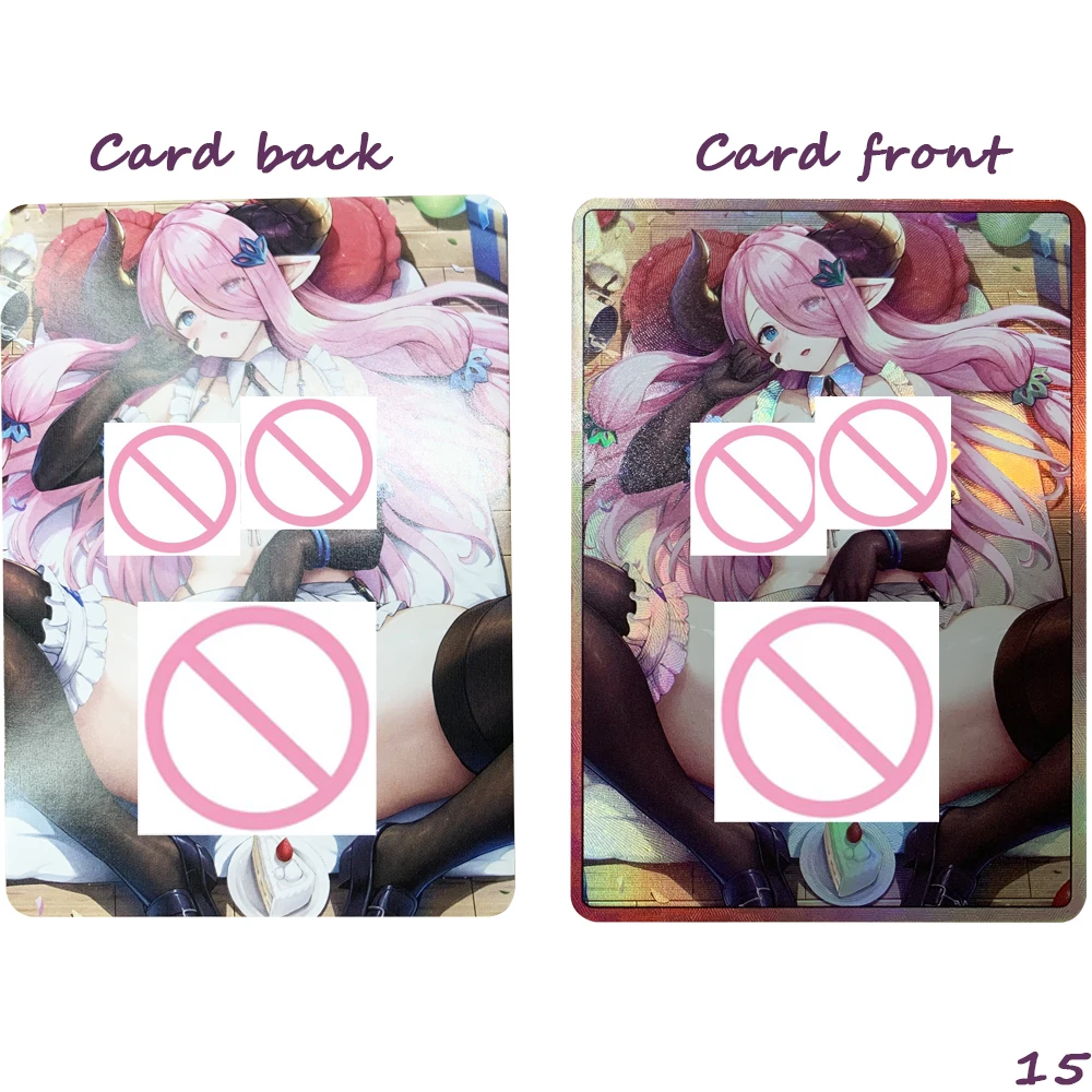 تصميم جديد لبطاقة مجموعة Anime Waifu عارية تمامًا، بطاقة Busty Beauty Nard، هدايا فلاش بوي الملونة الانكسارية