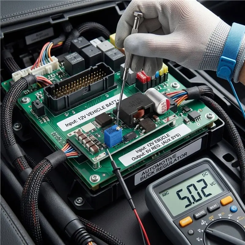 B50C Car Power Supply Module LM25116 Synchronous DC To DC Step-Down Converter 6-36V Input, 1.25-20V Output 6A Voltage Regulator