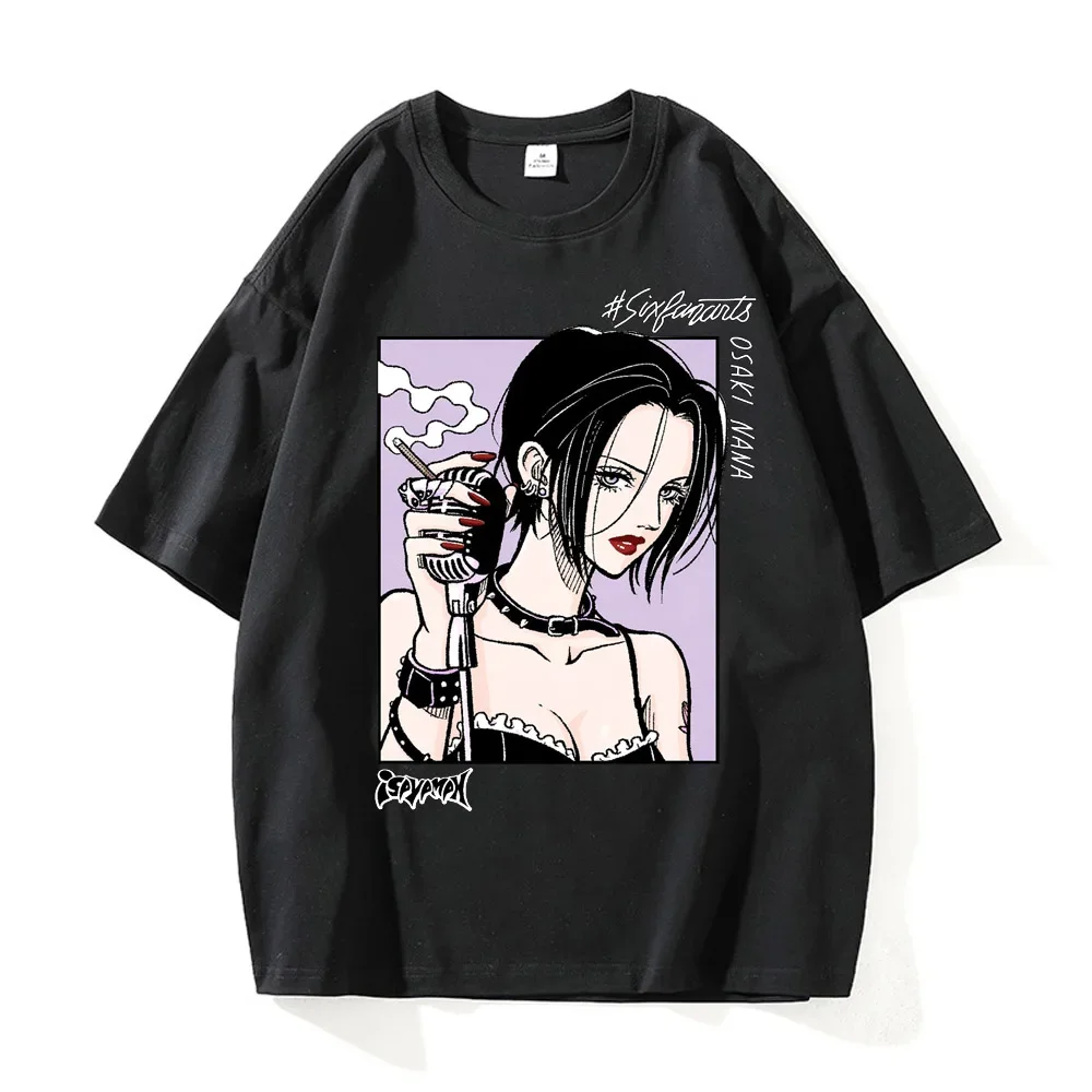 Vintage Japanese Sleeveless Shirts Nana Osaki Men's and Women's Clothing Short Sleeve T-Shirts Cotton T-Shirt Summer Sport Shirt view 5