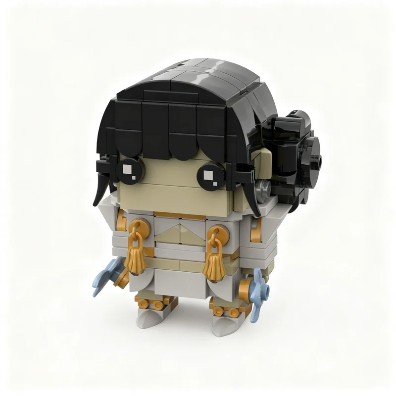 189pcs MOC BrickHeadz Zoey Demon Hunter Model Building Blocks Christmas Gift Toy Construction Assemble Birthday Idea Display