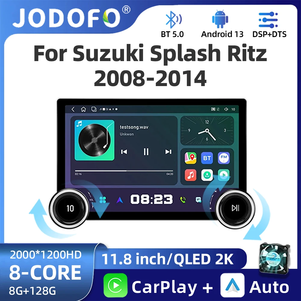 

2K QLED Android Auto Video Car Radio Multimedia For SUZUKI Splash Ritz 2004-2010 For Opel Agila 2008-2012 Carplay GPS Navigation