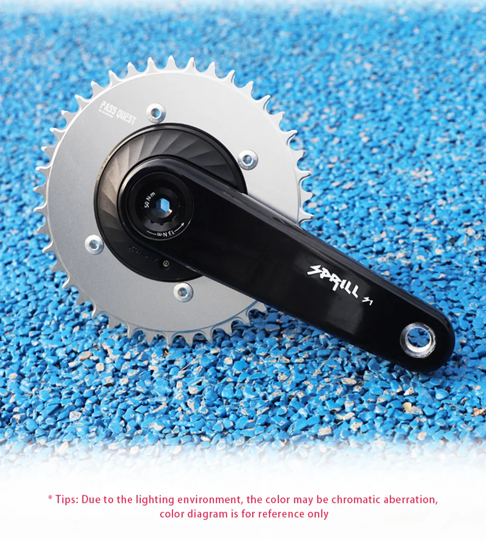 Pass quest x110 bcd (4-bolt aero) rundes schwarzes schmales breites Kettenblatt – Detail 12