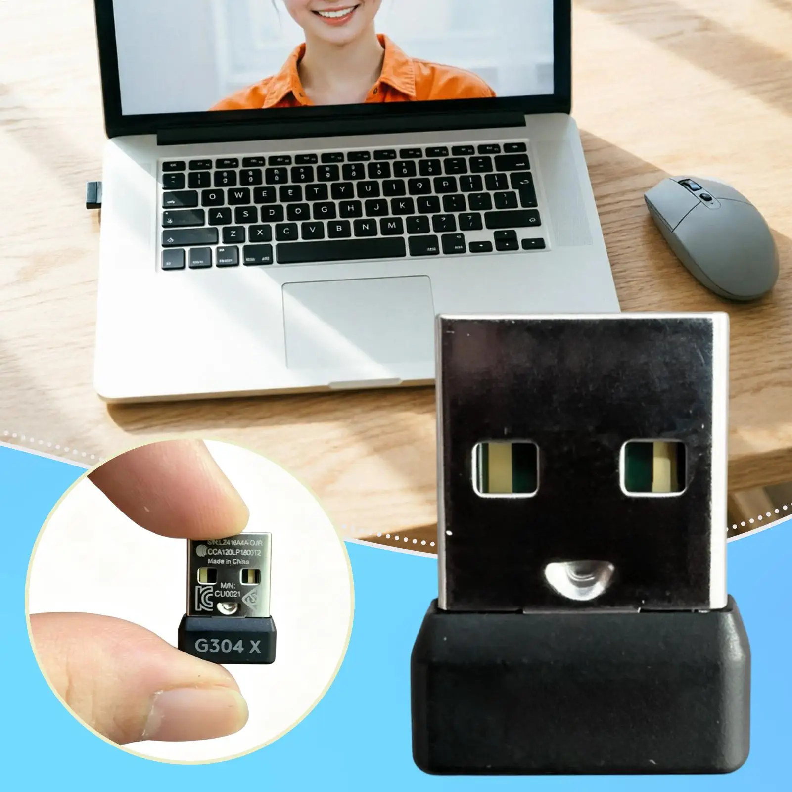 

USB Receiver For Wireless Mice Plug And Play No Delay Adapter Mice Receiver For PC For Computer Laptop Home Office Content