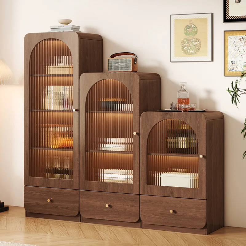 

Винтажный стеклянный шкаф для вина и алкоголя, узкий барный буфет, тумба для хранения телевизора в гостиной, витрина для вина, мебель для домашнего бара