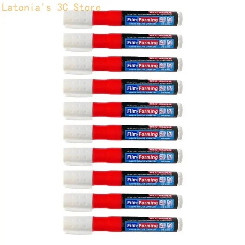 Filmbildender Whiteboard-Marker, trocken abwischbar, 10er-Pack für den Einsatz Klassenzimmer und bei Besprechungen X3UB – Detail 3
