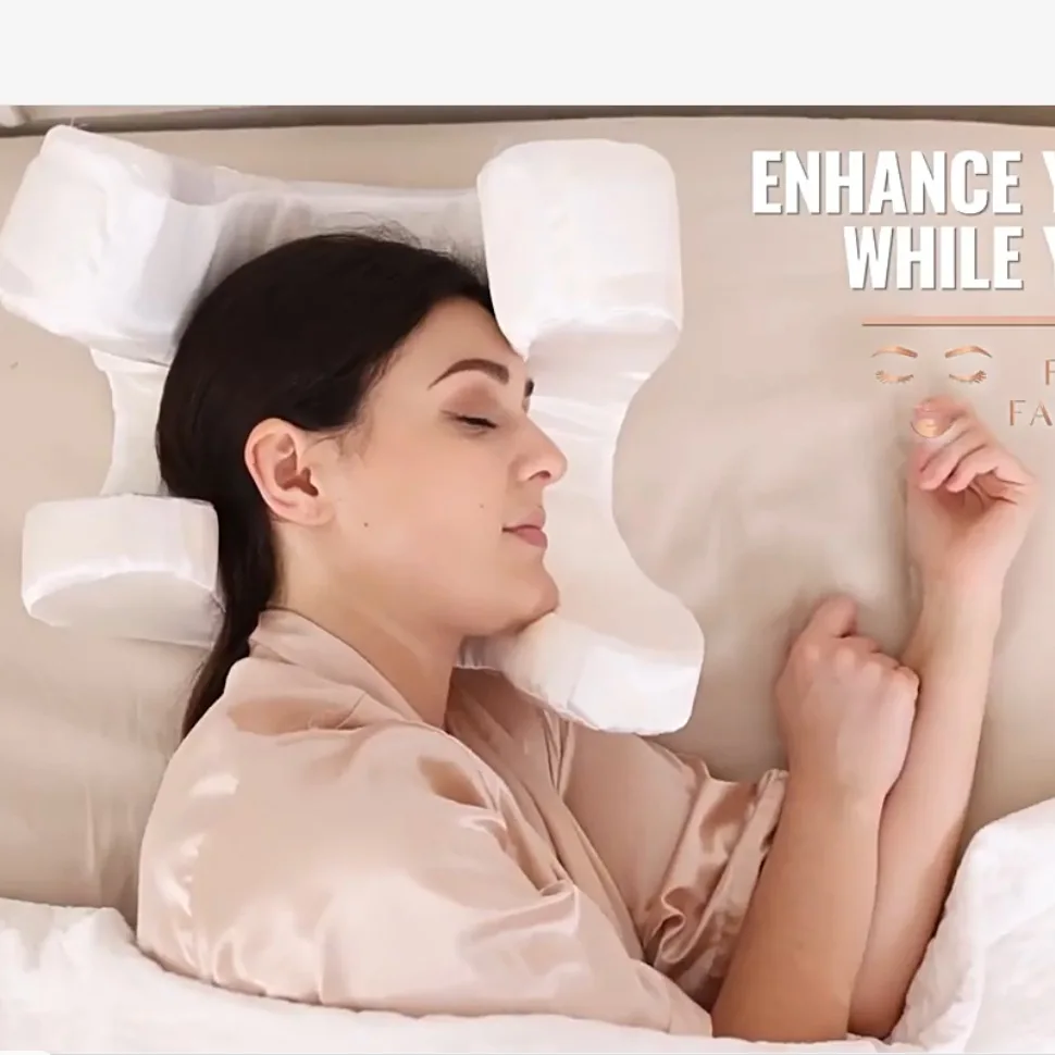 Face Pillow for Wrinkles Anti-wrinkles-aging Beauty Pillow Soft Memory Foam Facial Wrinkles Back or Side Sleeping Pillow