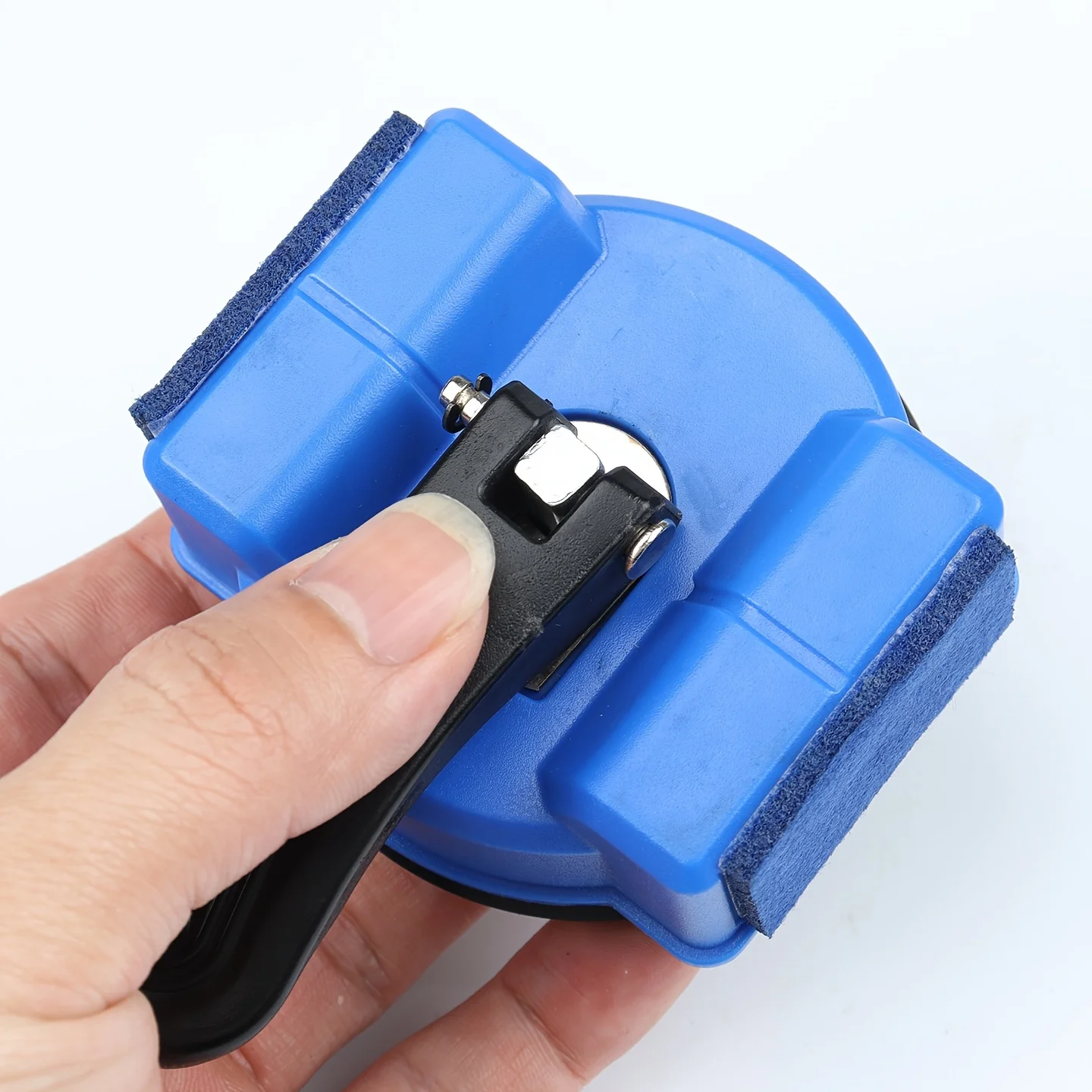 Floor Gap Fixer Tool, Blue Suction Cup Floor Gap Repair Tool with 4 Sponge Pads for Wood Floor, Laminate Flooring Installation