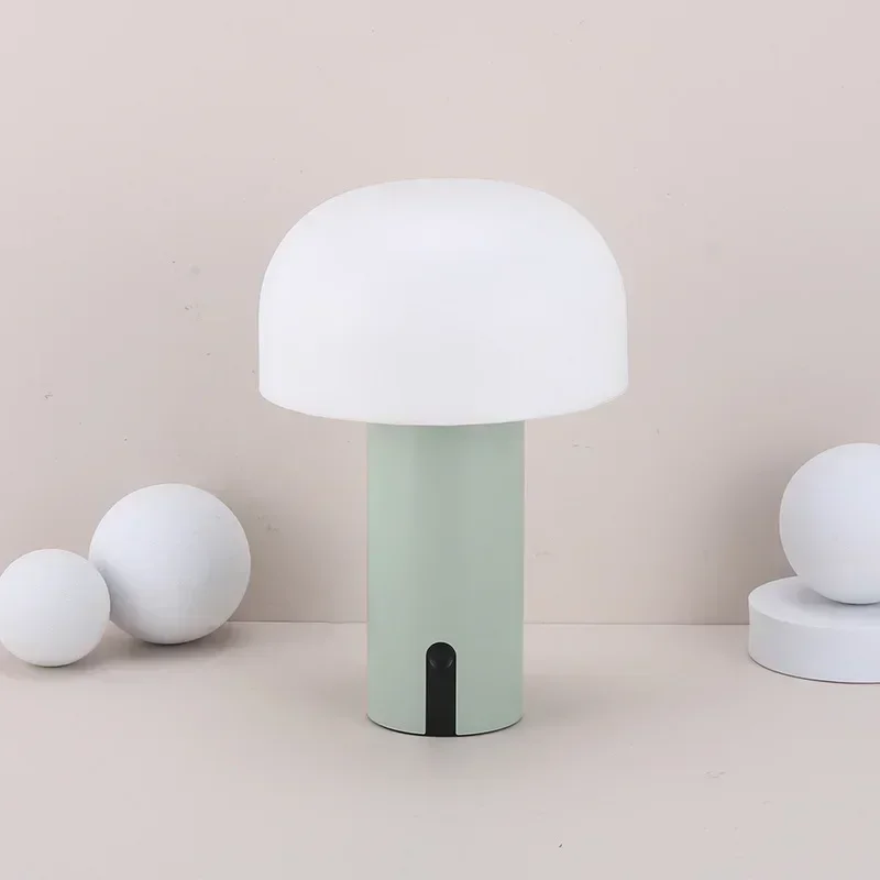 

European Design Mushroom Table Lamp With Infinite Dimming Decorative Atmosphere Light Touch Wireless Bedside Night Light