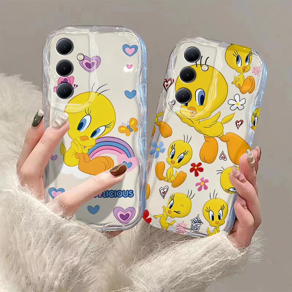 Funny cartoon Tweetys Bird 3D Wave Case For OPPO Realme 12 11 10 9 8 7 7i 6 Pro Plus C67 C55 C31 C35 C11 C12 C15 C20 C21Y Cover