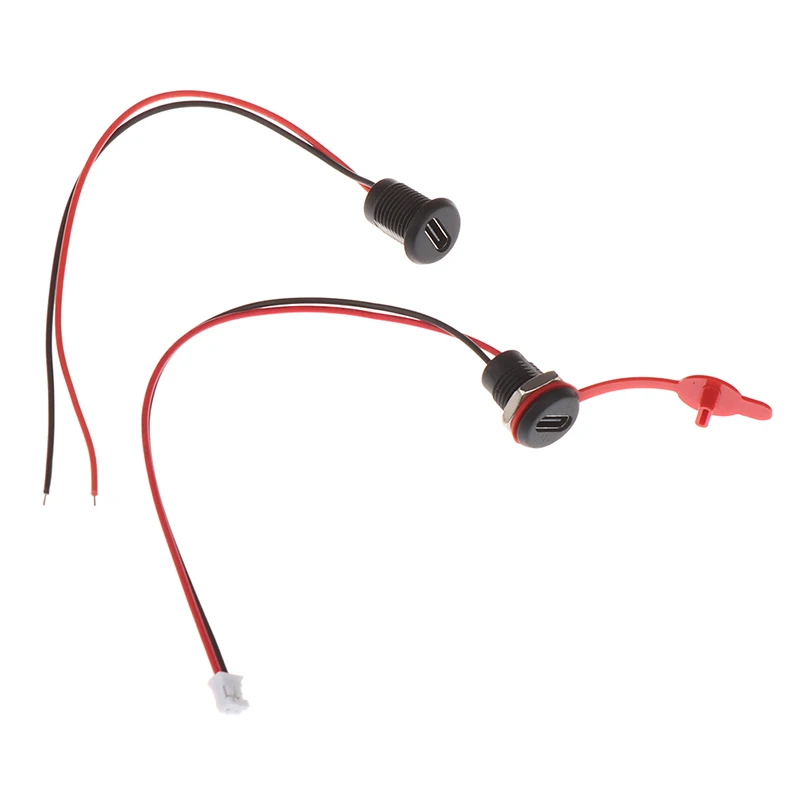 1 قطعة 2Pin عالية الحالية شحن المقبس مع PH2.0 الجوز المفاجئة قفل لوحة USB TYPE-C أنثى نوع C مقاوم للماء أنثى موصل جاك