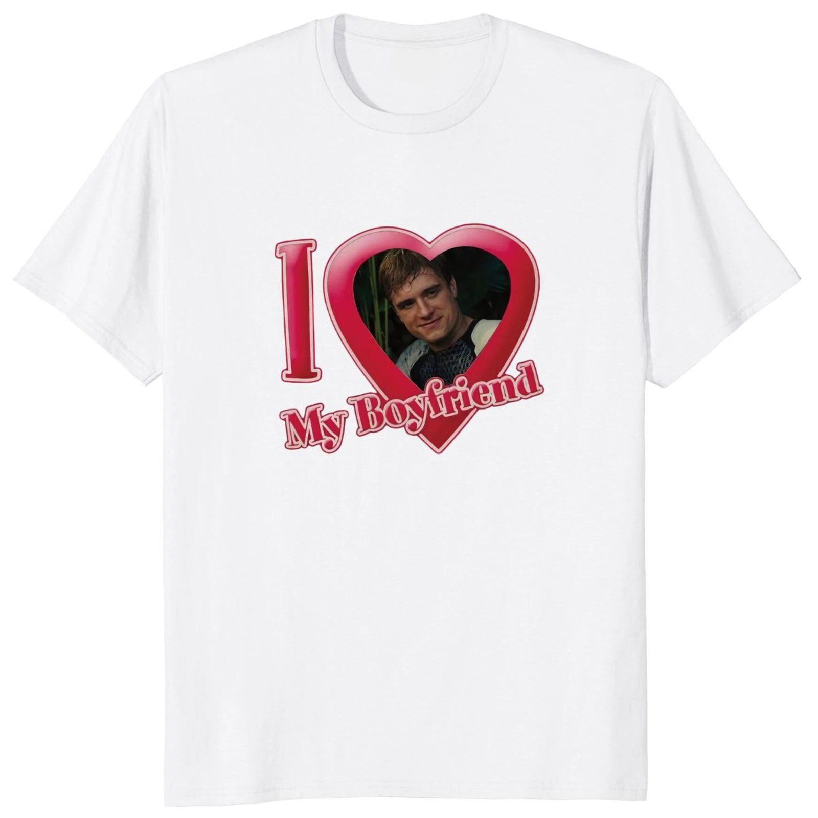 I Love My Boyfriend Peeta Mellark T Shirt Retro Drama Fans Y2k Short Sleeve 100% Cotton Unisex Soft T-shirts EU Size 2024 Male