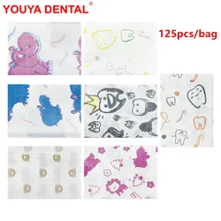 125pcs Kids Dental Bibs Disposable Cute Scarf Waterproof Tattoo Clean Pad Chest Towel Table Covers Napkins Tattoo Accessories