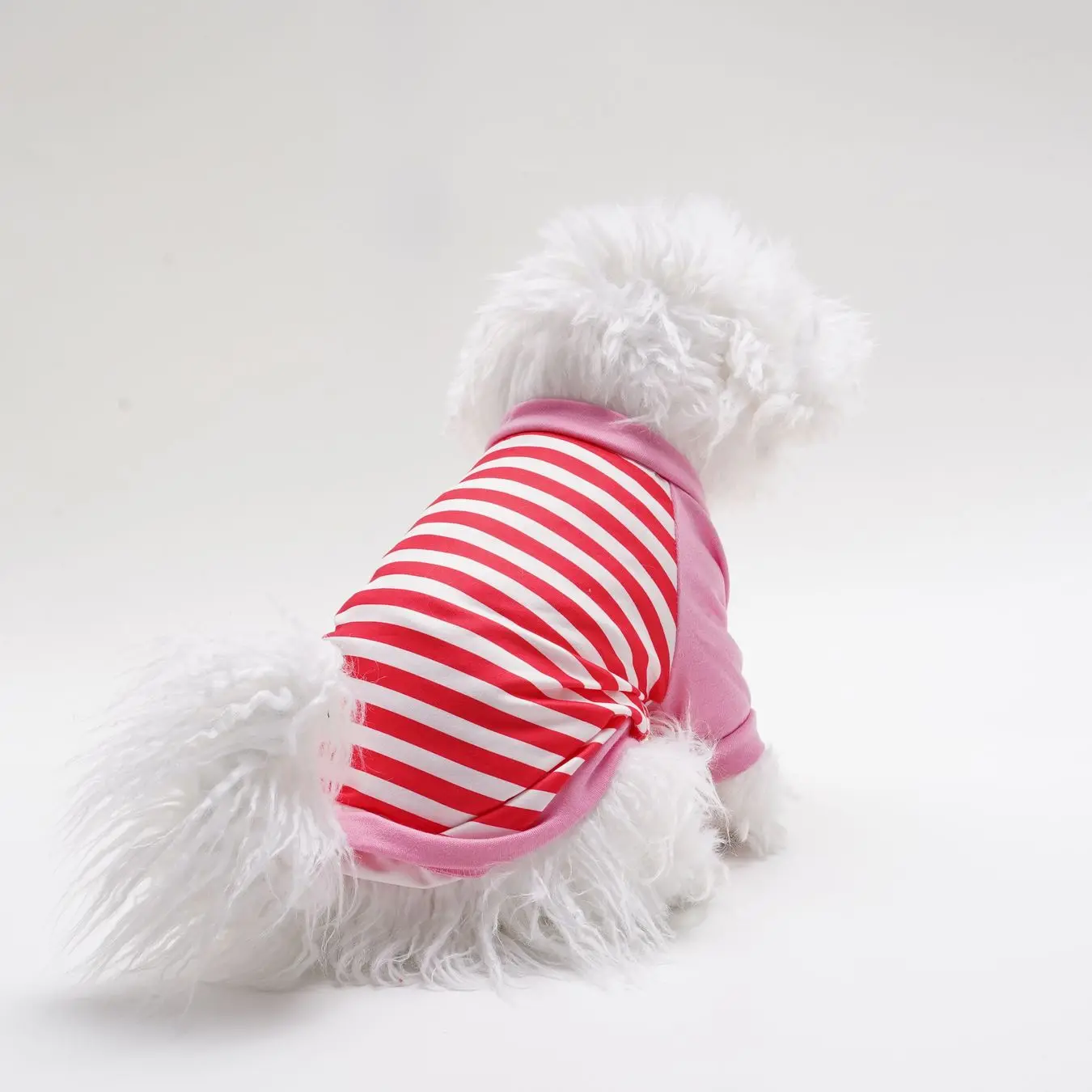 3 Pack Pet Clothes New Two-Feet Umbrella Heart Bone Stripe Print T-Shirts for Small to Medium Dogs