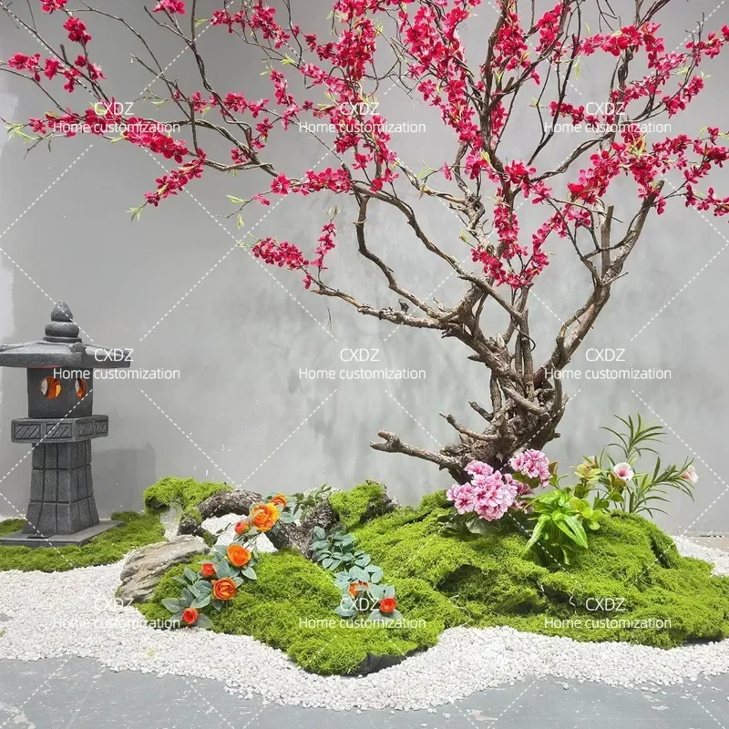 Simulation Plum Blossom Tree Bionic Red Fake Flowers New Year Wish Tree Mall Decoration Wall Hanging Window Ornament