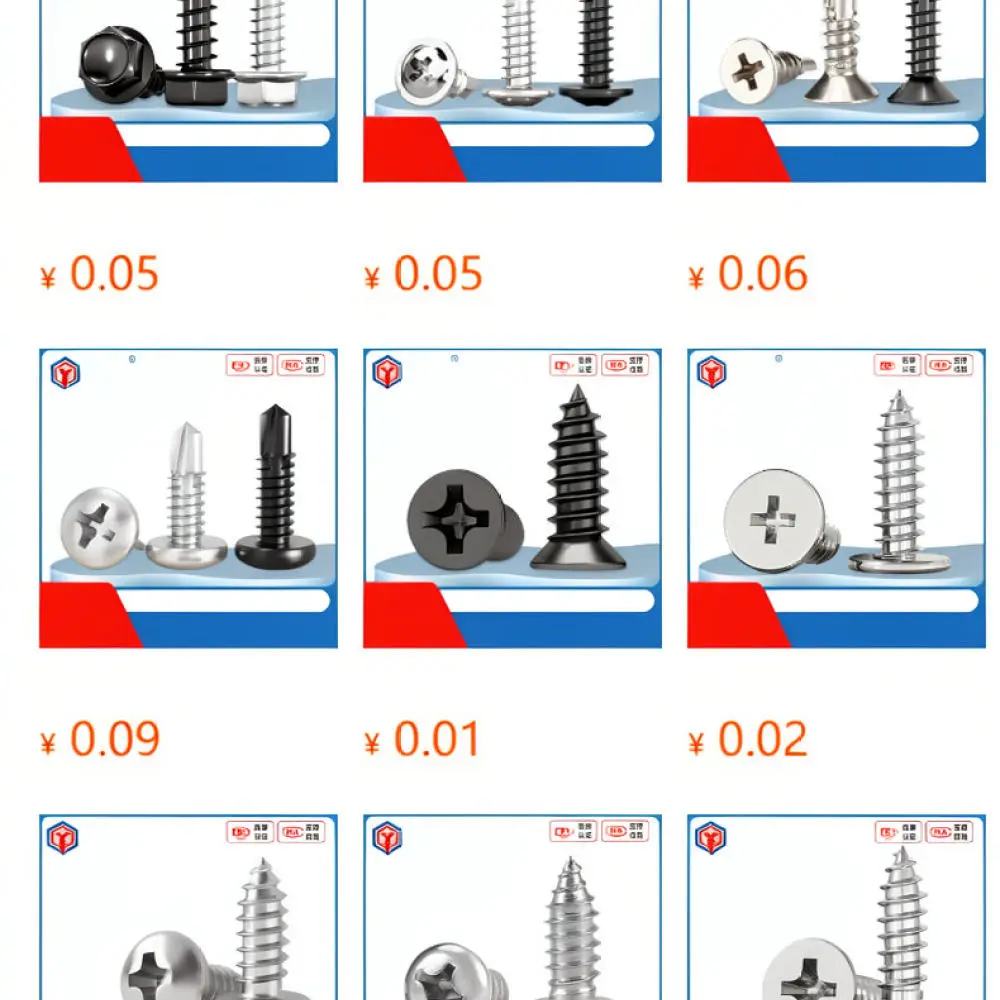 Professional Self Drilling Hex Screws Stainless Steel Industrial Hardware Assortment For Building Maintenance Projects