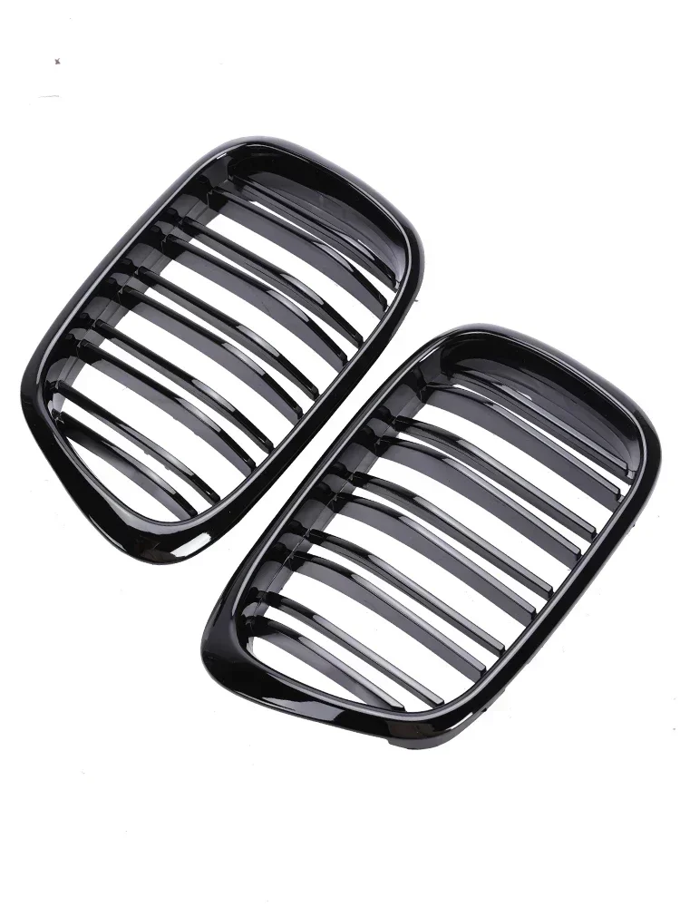 For BMW 5 Series E39 1997-2003 Glossy Black Refting Grille Car Replacement Chrome M Color Front Kidney Bumper Black Racing Gril