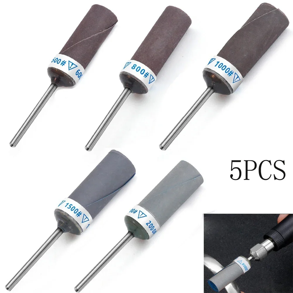 

5pcs Sandpaper Stick Grinding Head For Polishing 12mm Resin P800-P2000 Sanding Paper Polishing Bar Power Tools Parts