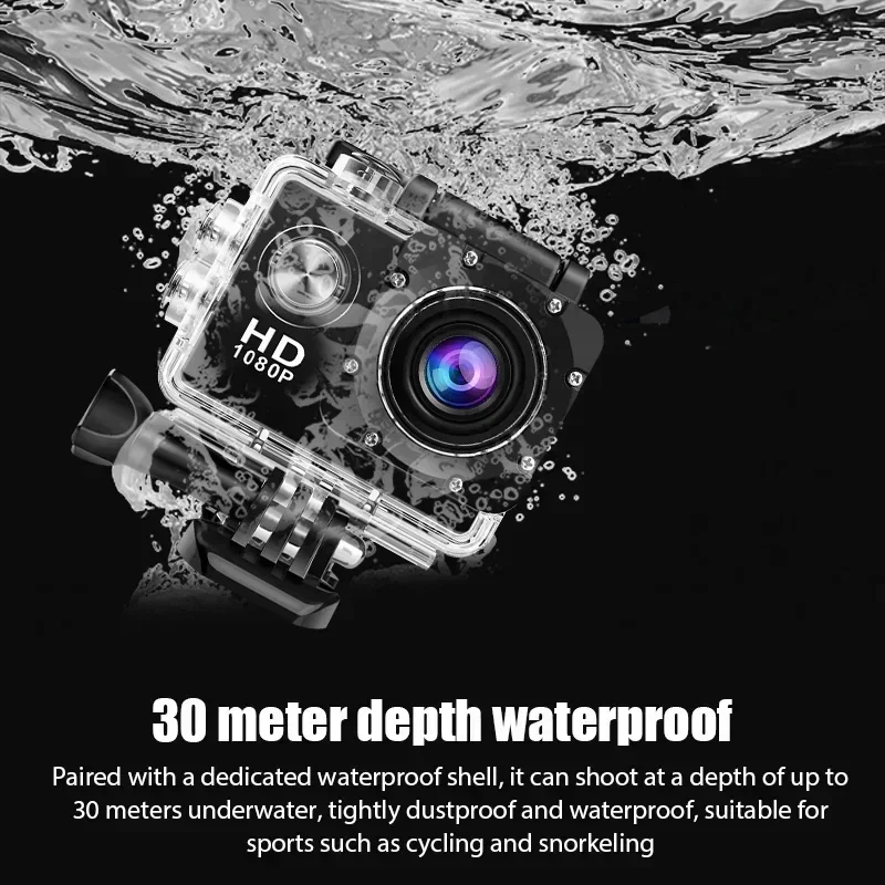 

Ultra HD Action Camera 3MP 900mAh Underwater Waterproof Case Outdoor Sports Helmet Video Recording Cameras With 2.0 HD Screen