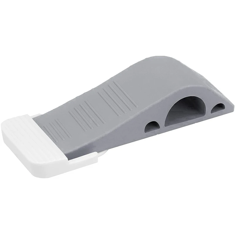 Door Stoppers -Pack Of 1 Rubber Door Wedge For Carpet, Hardwood, Concrete And Tile - Home Improvement Accessories - Gray