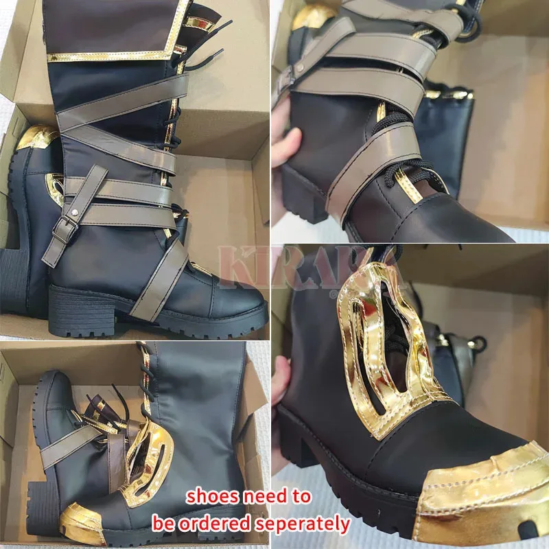 25COSVi Acrane 코스프레 의상 게임 Arcane Vi 레드 가발 가죽 자켓 할로윈 카니발 의상 Vi 신발 부츠