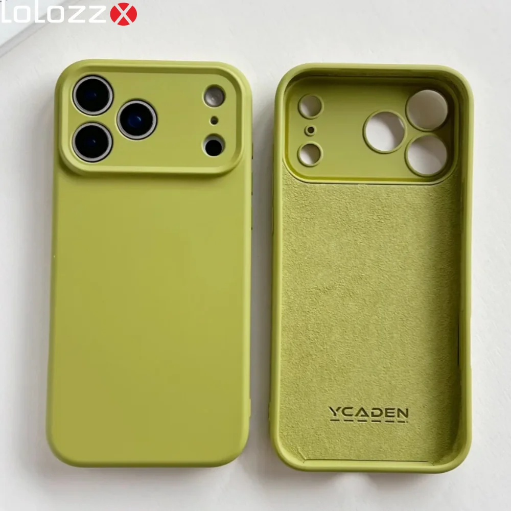 Противоударные чехлы из ТПУ для iPhone 17 16 Pro Max для iPhone Air 16 15 14 Pro Plus, чехол из жидкого силикона, оригинальный защитный чехол из ТПУ