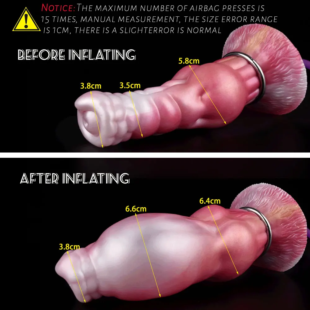 ELKKOST 실리콘 팽창식 판타지 말 딜도 항문 확장기 흡착기 포함 성인용 섹스토이 여성 남성 질 자극