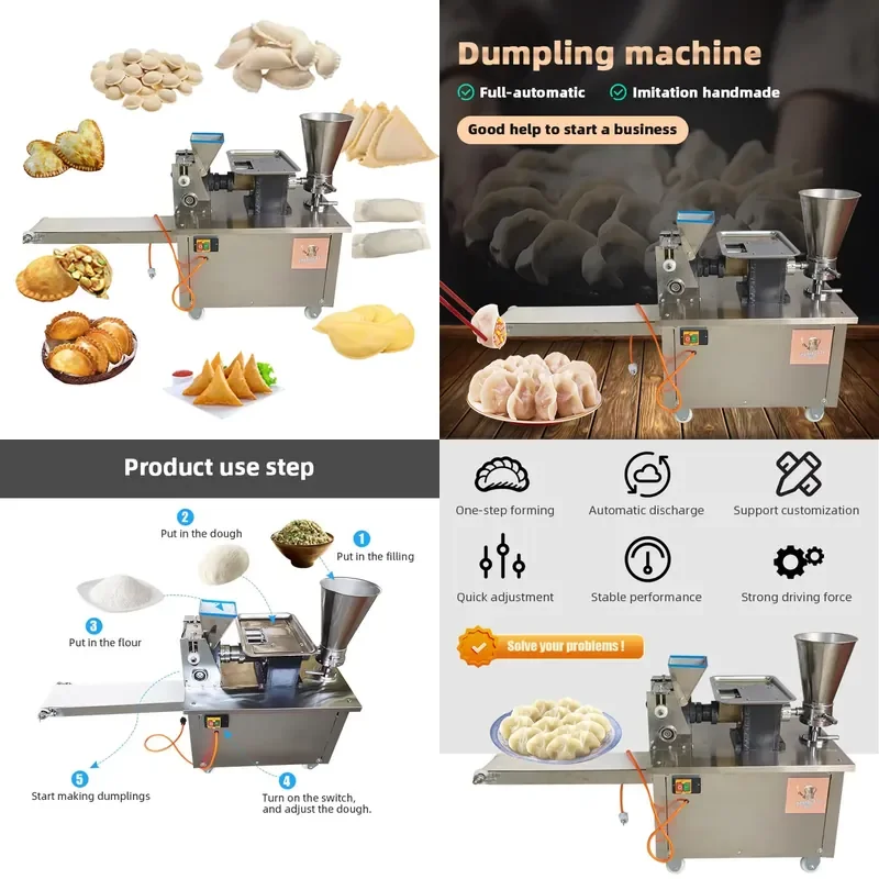 Fully Automatic Multi Function Dumpling Samosa Empanada Making Machine with Pure Copper Core Engine High Efficiency for