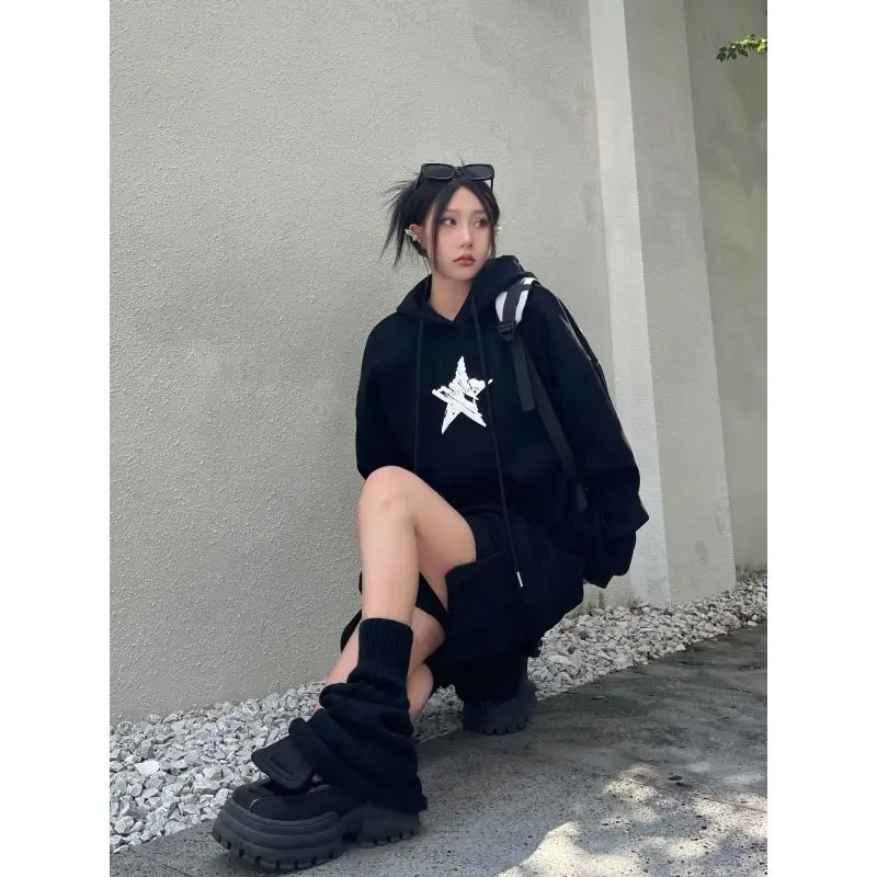 Winter Hoodies Demon Women Men Sweatshirts High Quality Pentagram Print Couples Coat Fashion Oversized Hoodie 2022 New