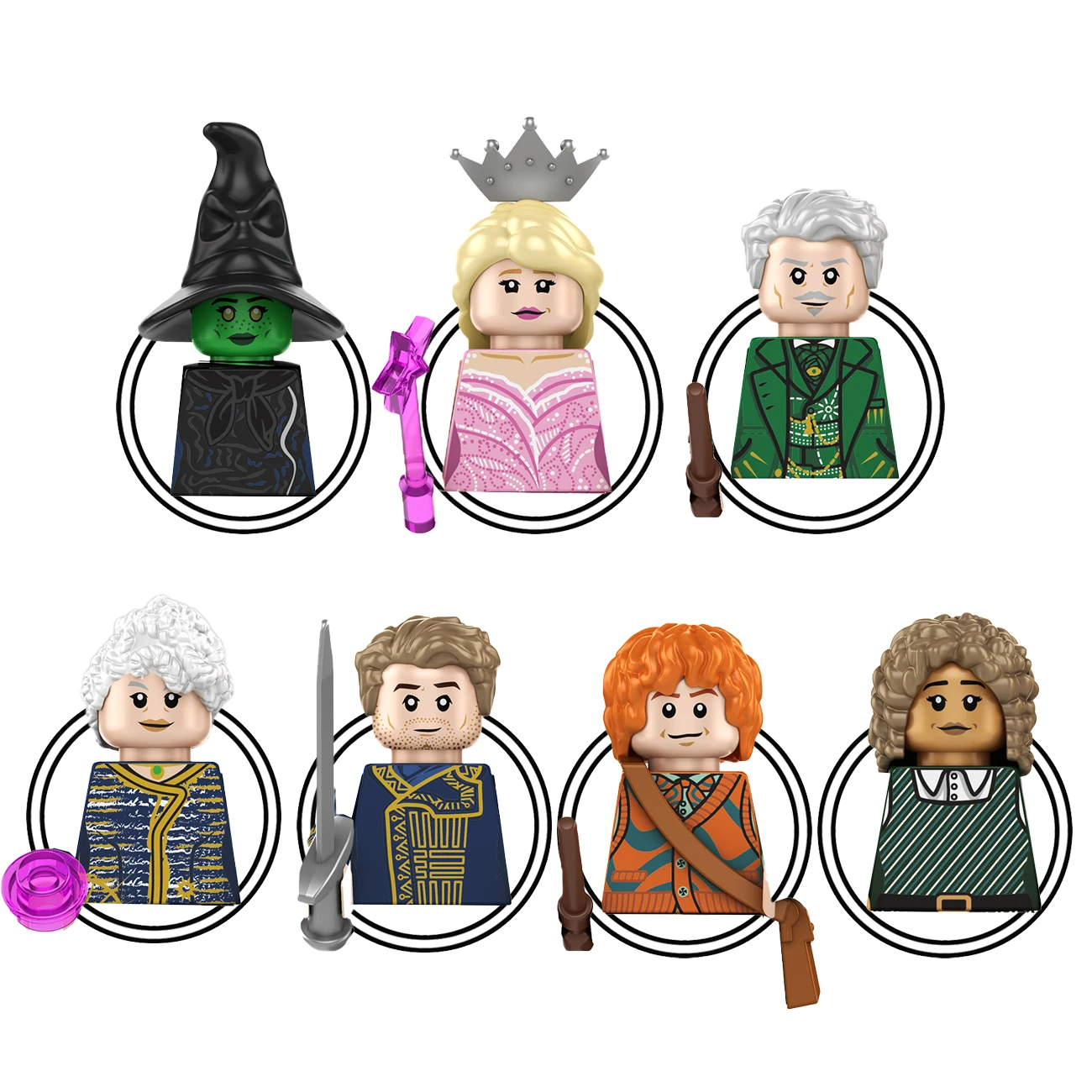 TP1043 película de dibujos animados ABS bloques de construcción de plástico figuras de personajes juguetes de colección para niños