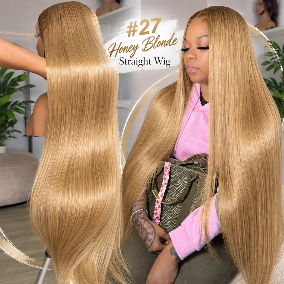 Eyelash Extension Natural Look - 36 Inch 27 Honey Blonde Straight
