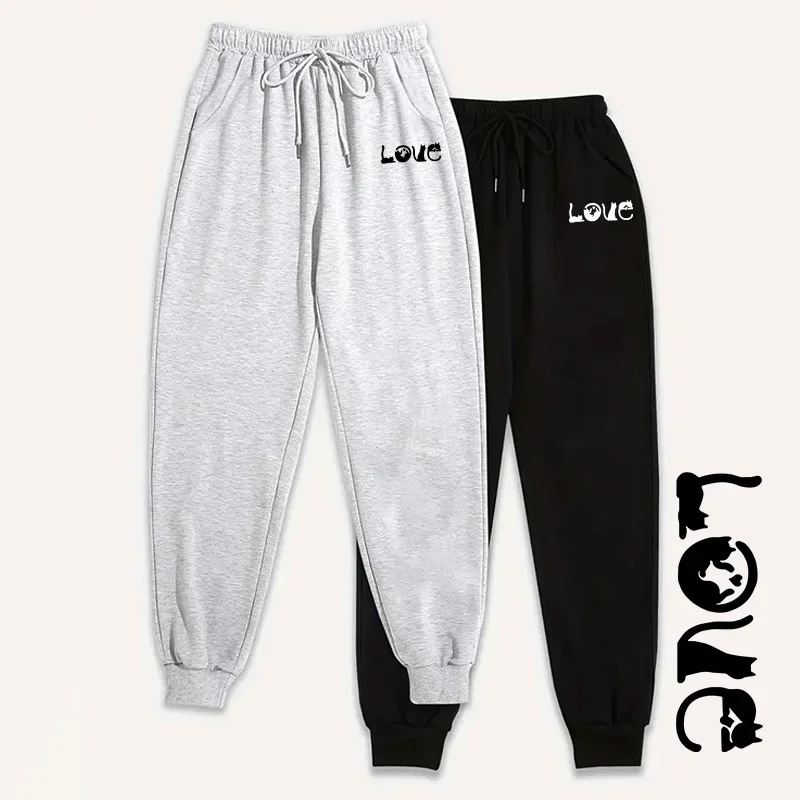 2-packs broek 2025 nieuwe collectie dames joggingbroek 2-delige set effen kleur joggingbroek herfst winter casual lounge wear broek