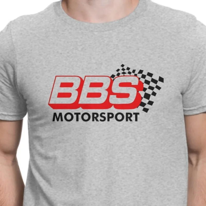 portiva BBS para hombre, camisa de manga corta con cuello redondo, ropa de algodón, Idea de regalo, novedad