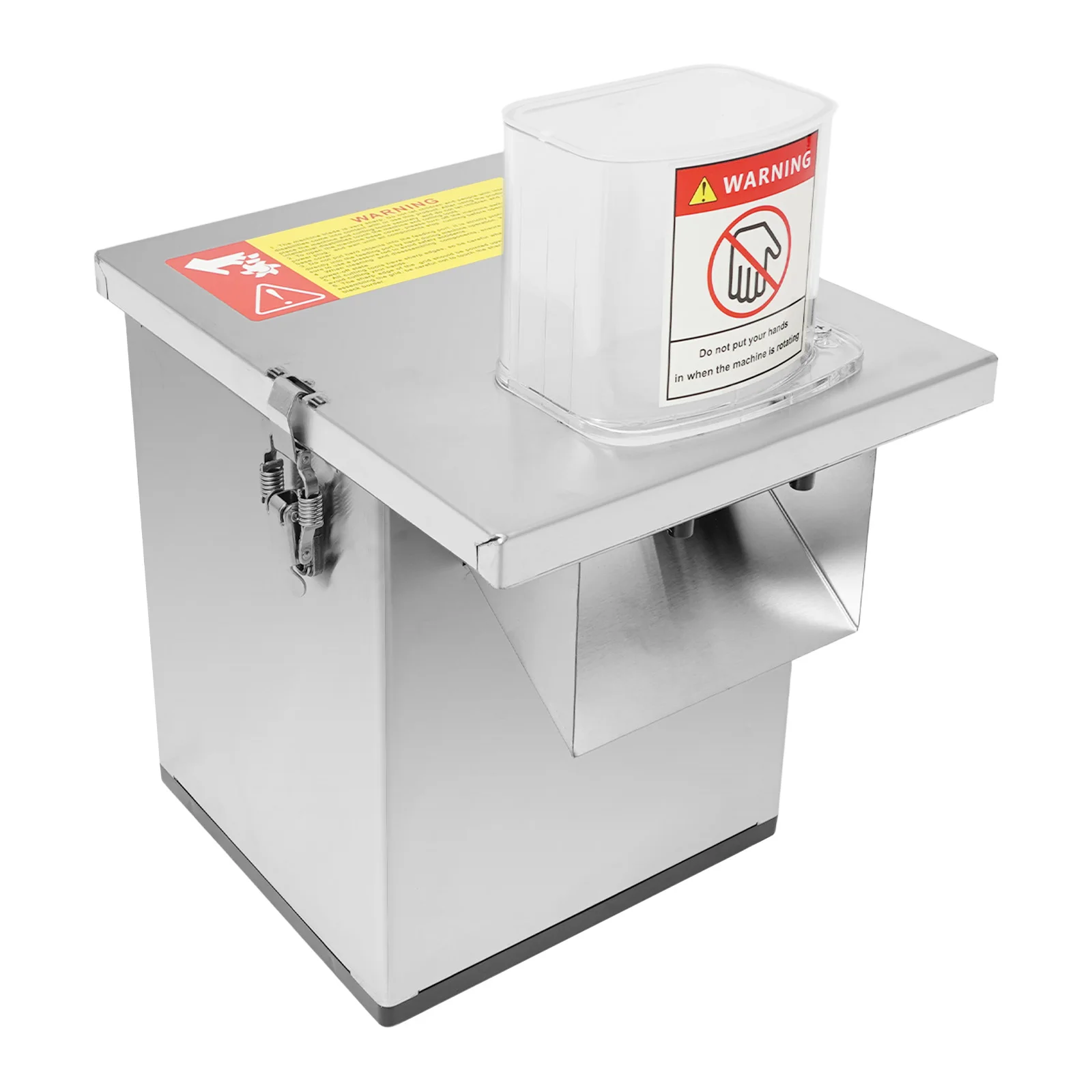 4-in-1 Commerciële Groenteverwerker, 200W Elektrische Multifunctionele Groentesnijder, -hakker, -schaaf & -krulmes