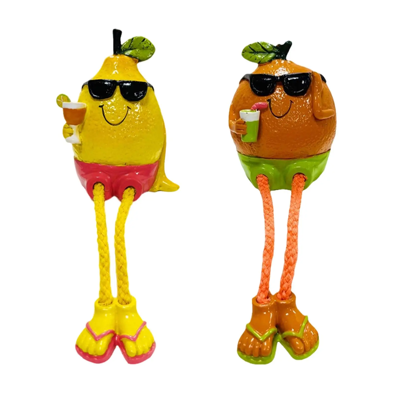 

Mini Fruit Statue with Hanging Legs, Fruit Figurine Decoration, Decorative Fruit