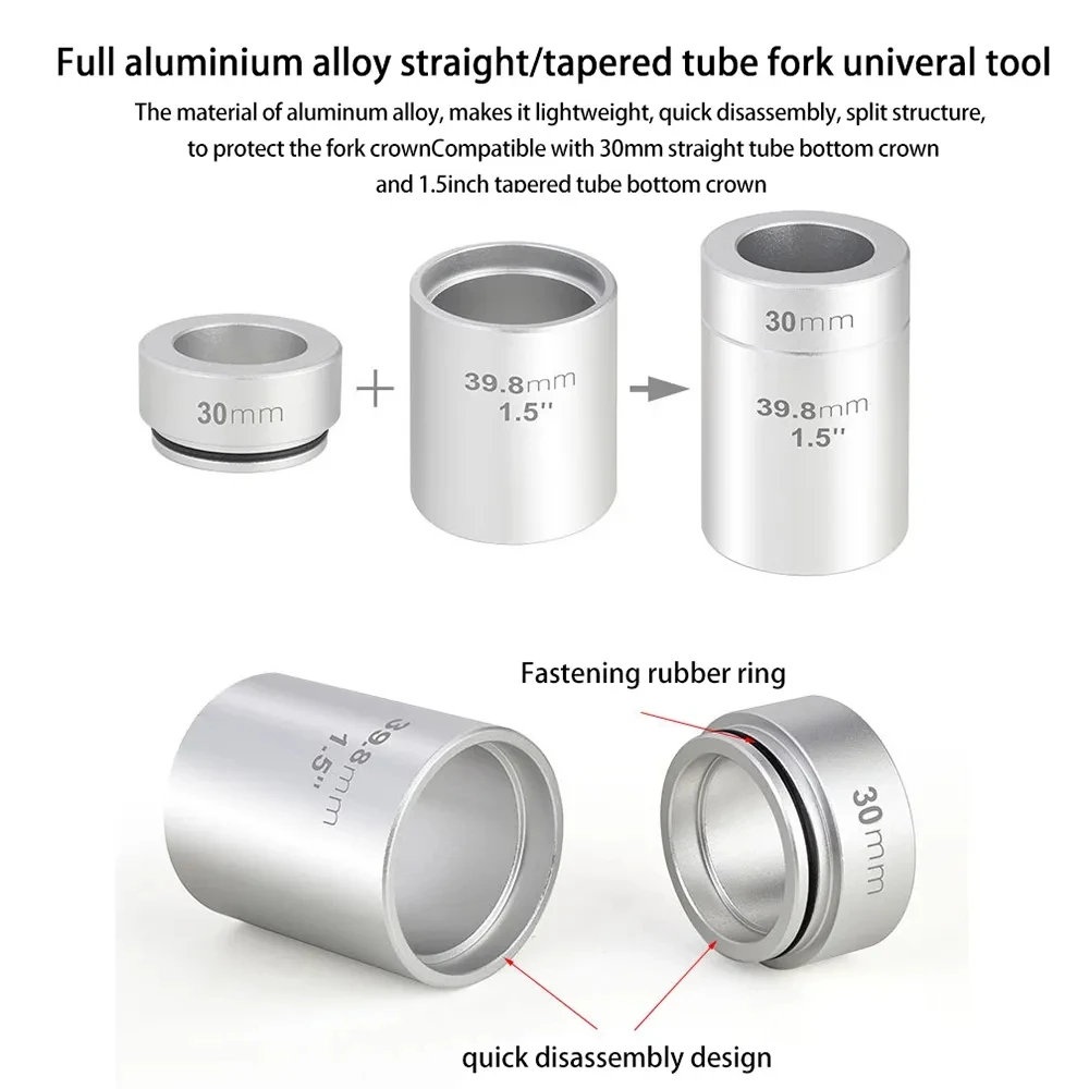 TOOPRE Fahrrad-Headset-Press-Fit-Werkzeug zum Installieren und Entfernen, halbintegrierte Lenkbox, Gabel, Krone, Abstandshalter, Unterlegscheibe, Installationsfahrer – Detail 17