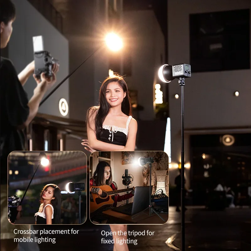 Ulanzi MT-79 Light Stand Portable Tripod Stand Handheld Cob Light Aluminum Alloy 2M Light Stand for Phone Clip Action Camera