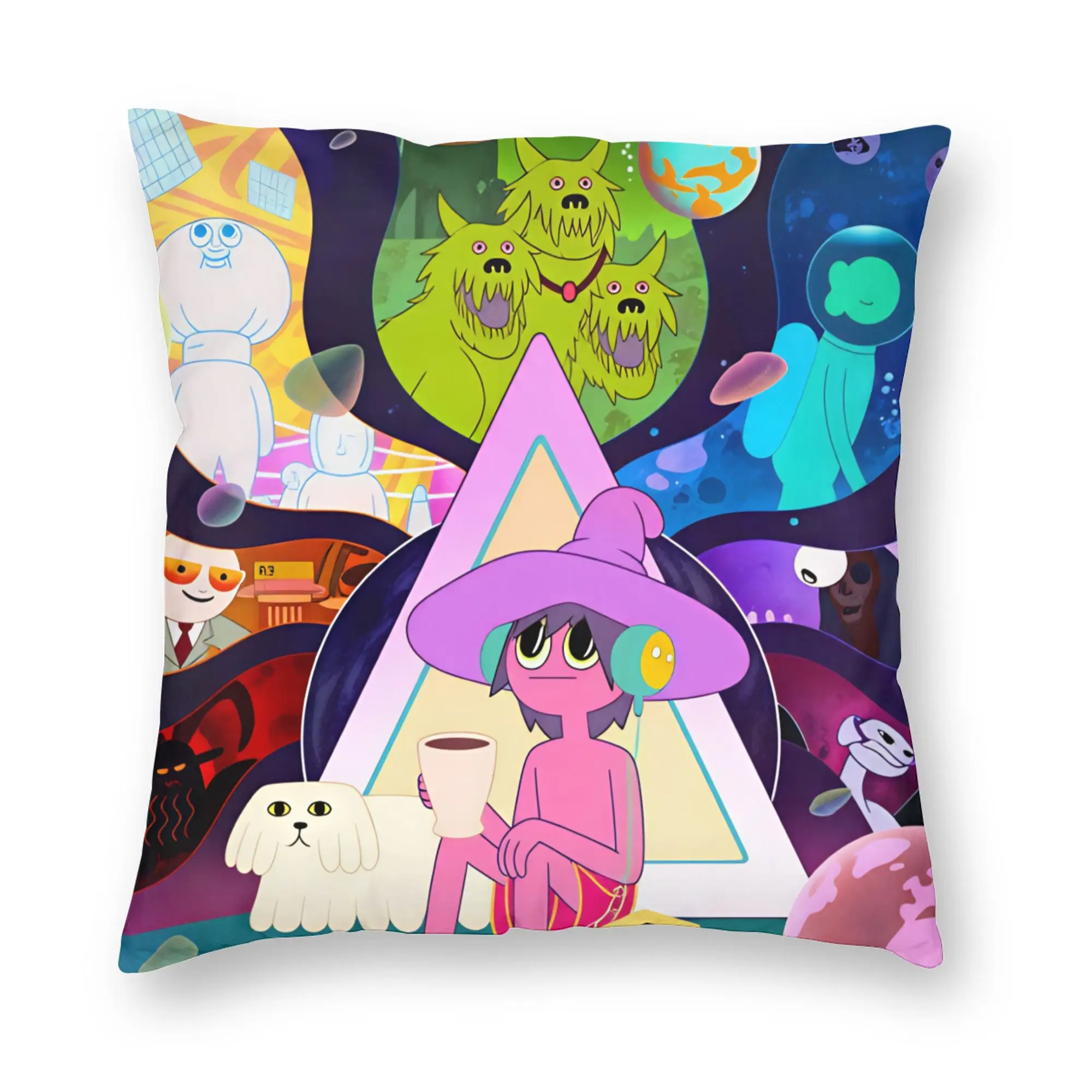 Cartoon M-Midnight Gospel Pillow Case  Comfy Pillow Cover Funny Pillowcases For Sofa Couch Bed Living Room