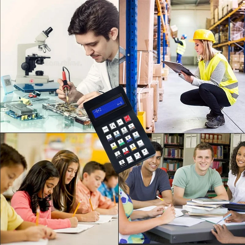 DN-7-битный ЖК1602 дисплей настольный калькулятор комплект для пайки DIY хоббист электроника комплект DIY калькулятор паяльный комплект