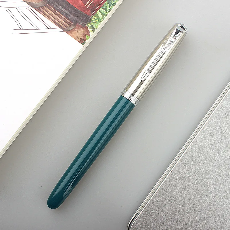 Jinhao 86 Classic Retro Fountain Pen Balanced Weight Silver Arrow Clip Extra Fine Nib Office School Daily Writing ink pens