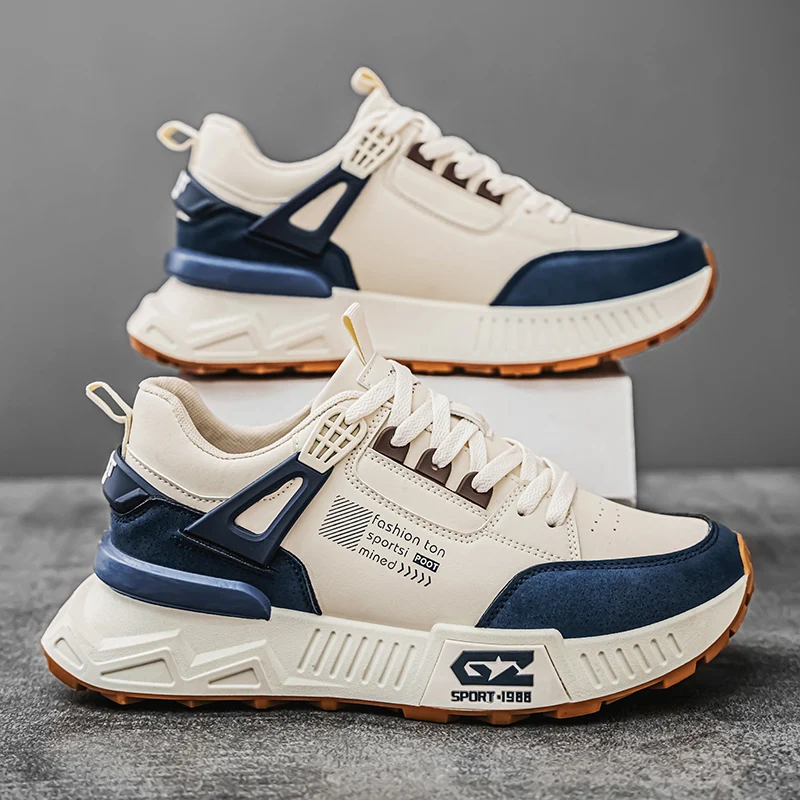 

Fashionable men's shoes, men's casual sports shoes, thick-soled, wear-resistant and breathable running shoes