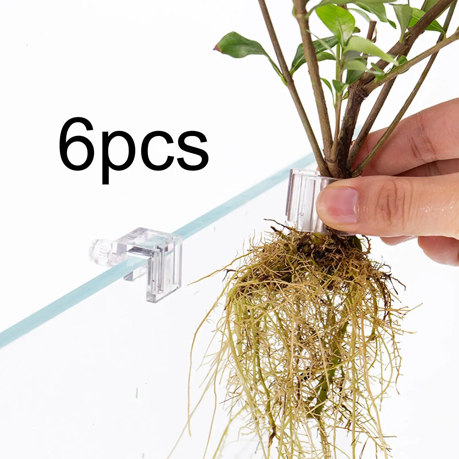 

Прочный прозрачный держатель для растений для аквариумной стены, ПК-стакан для водных растений, полный комплект