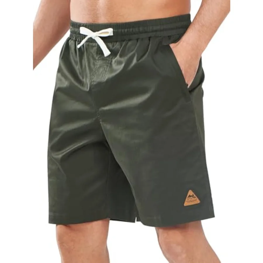 

Мужские повседневные шорты NORTHYARD из хлопка, 9 дюймов, для гольфа и походов, с эластичным поясом на шнурке, рабочие шорты с карманами на молнии