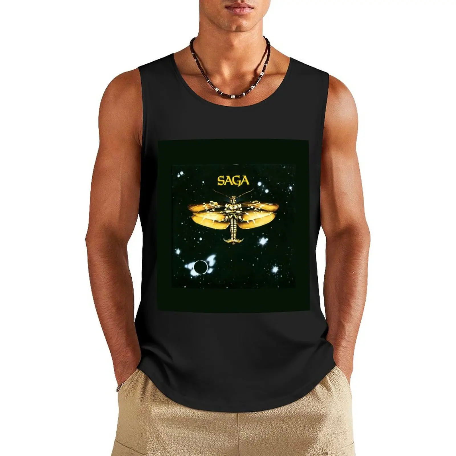 Saga - (1978) Tank Top sleeveless Men's t-shirts sleeveless t-shirts for men t-shirt for men men gym clothing