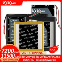 KiKiss Battery for CUBE ALLDOCUBE iPlay 20 Pro 20Pro/iPlay 20 iPlay20 TALK9 TALK9X Talk9x U65gt T9 T8 Talk 8X iWork 8 iWork8 Air