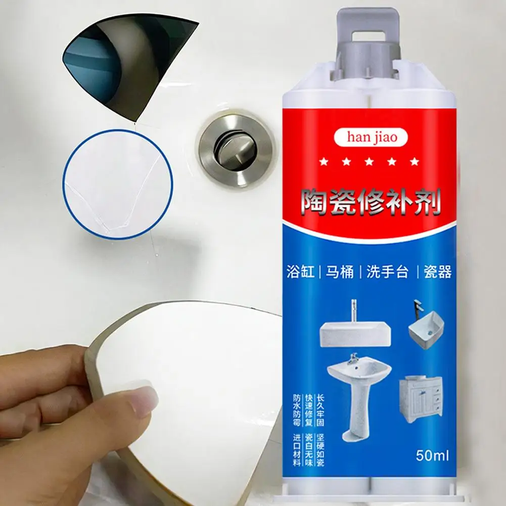 50ml Marble Repair Paste Strong Ceramic Adhesive Gel Quick Fix Tile Holes Chips Cracks Porcelain Repair Filler